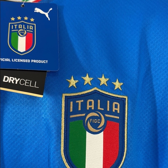 Puma Men's Blue Italy Soccer Jersey Size Large - Picture 2 of 13